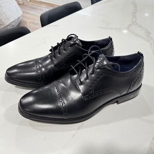 Cole Haan Black Wingtips Lace Up Waterproof Shoes C30625 US 9M